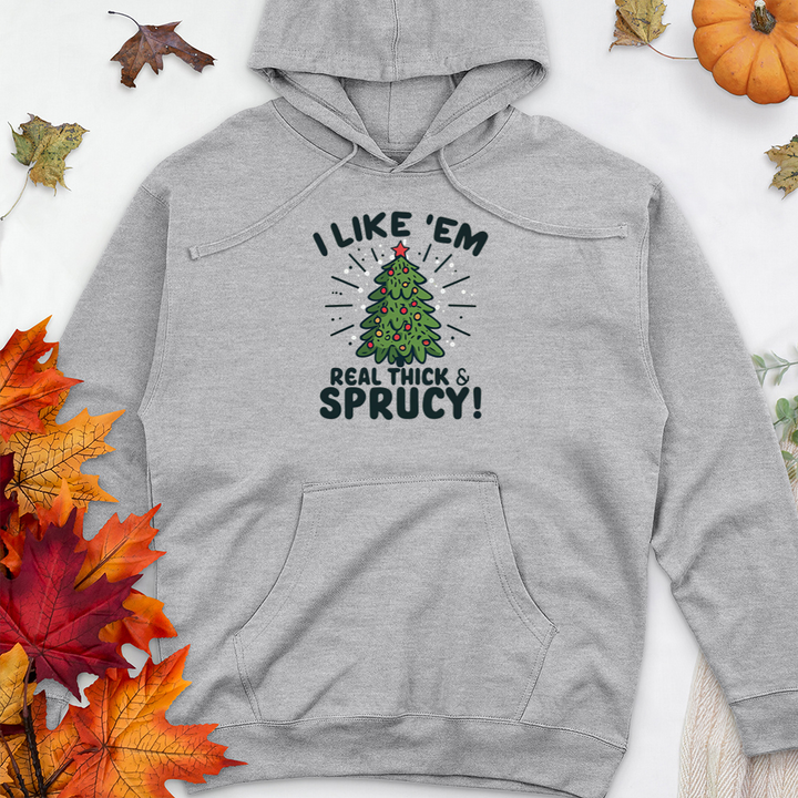 like them sprucy premium hooded sweatshirt