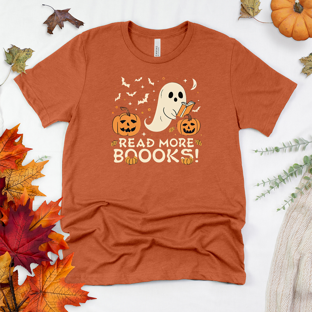 read more boooks pumpkin unisex tee