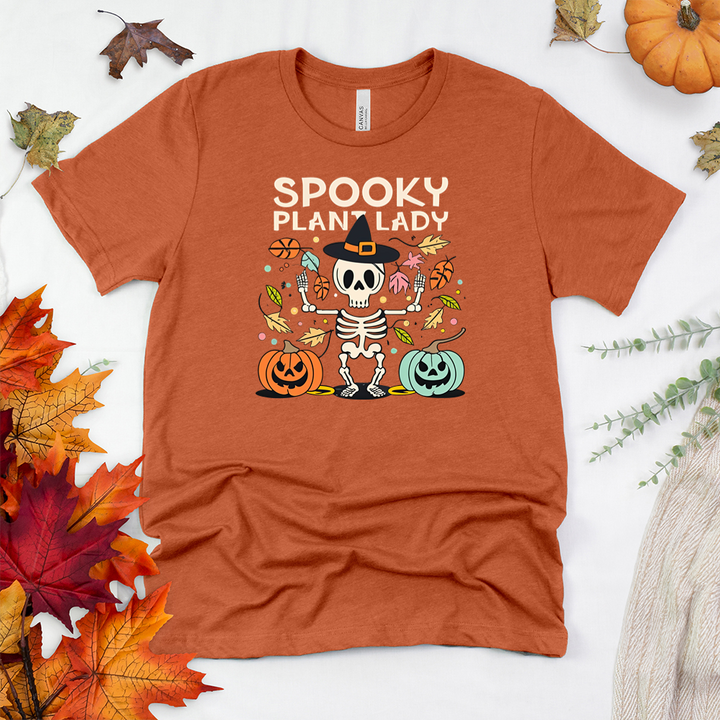 spooky plant lady pumpkins unisex tee