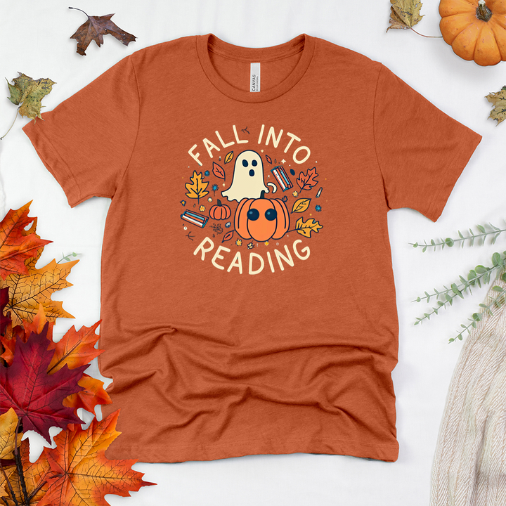 fall into reading icons unisex tee