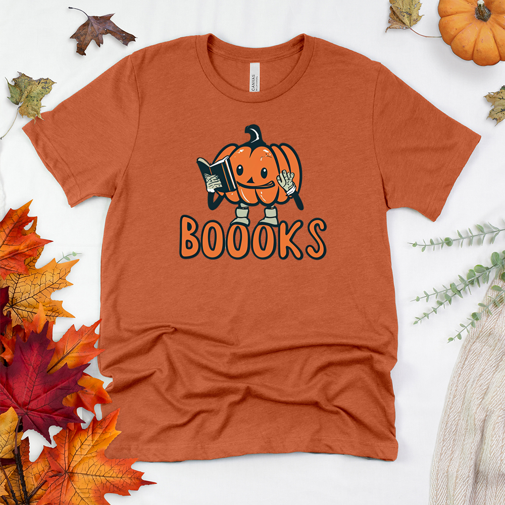 pumpkin boooks unisex tee