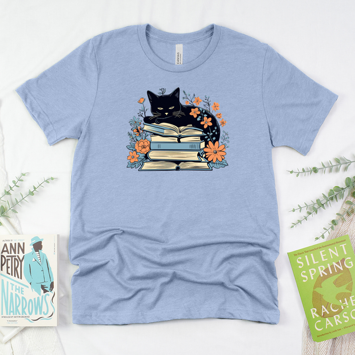 literary feline unisex tee