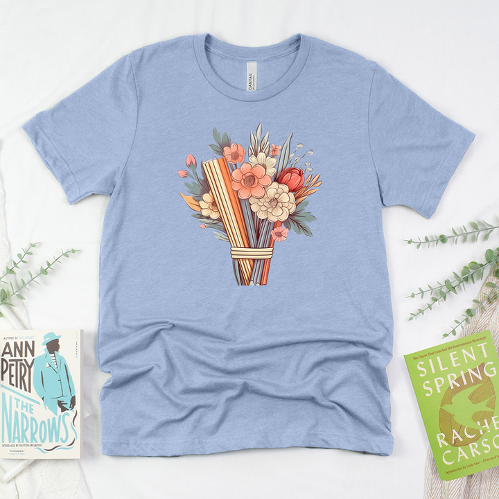 book bouquet unisex tee