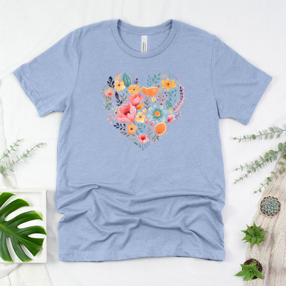 watercolor floral delight unisex tee