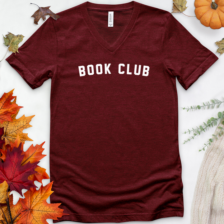 book club v-neck tee