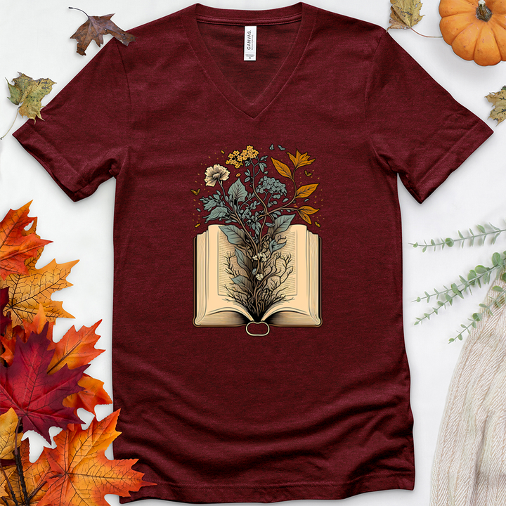 growing book v-neck tee