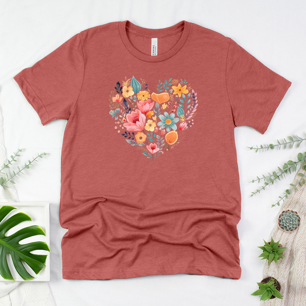 watercolor floral delight unisex tee