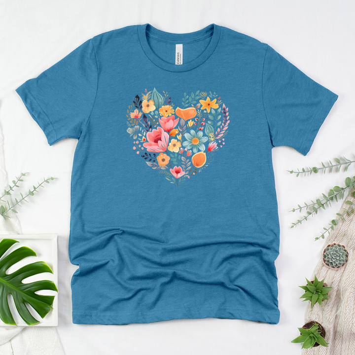 watercolor floral delight unisex tee