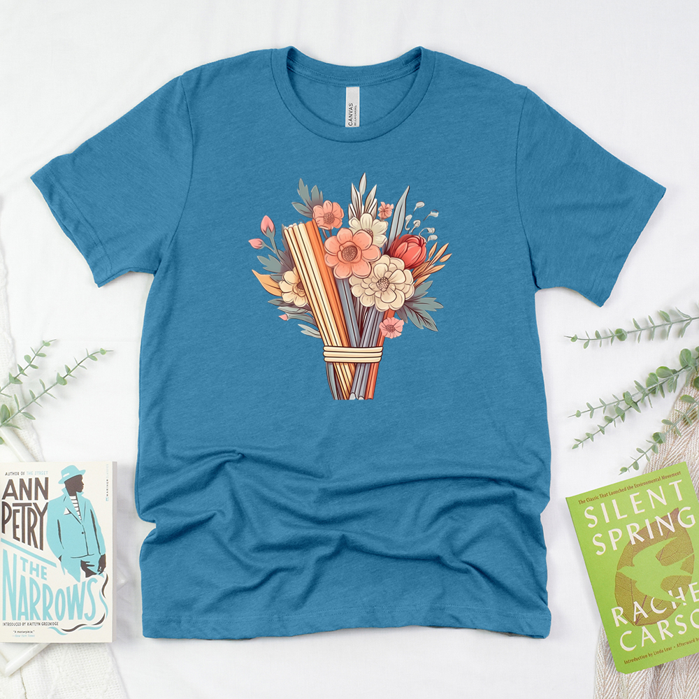 book bouquet unisex tee