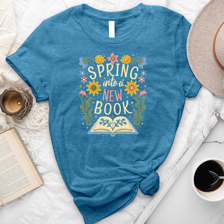 spring into a new book unisex tee