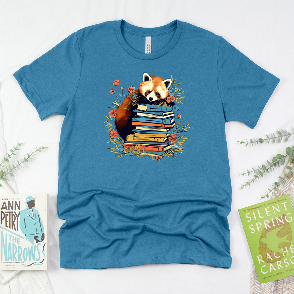 literary red panda unisex tee
