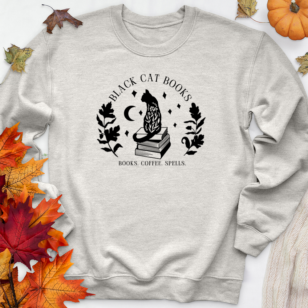 black cat books premium crewneck sweatshirt