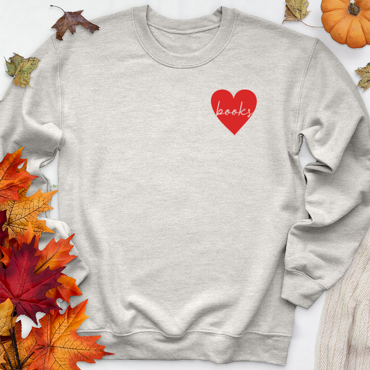 books heart premium crewneck sweatshirt