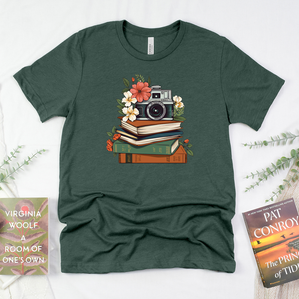 camera and chapters unisex tee