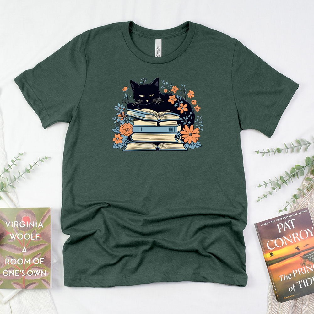 literary feline unisex tee