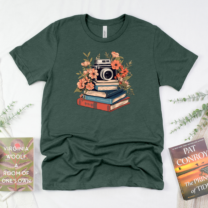 lens and literature unisex tee