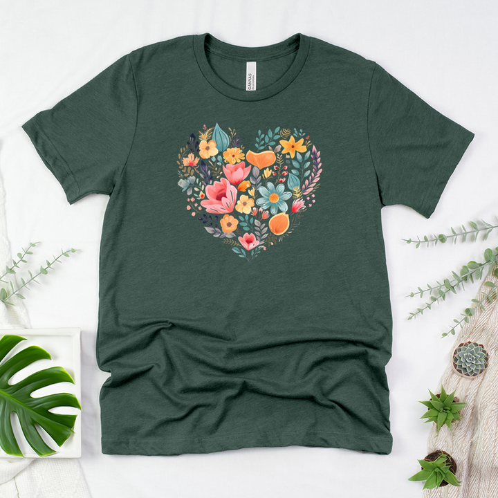 watercolor floral delight unisex tee