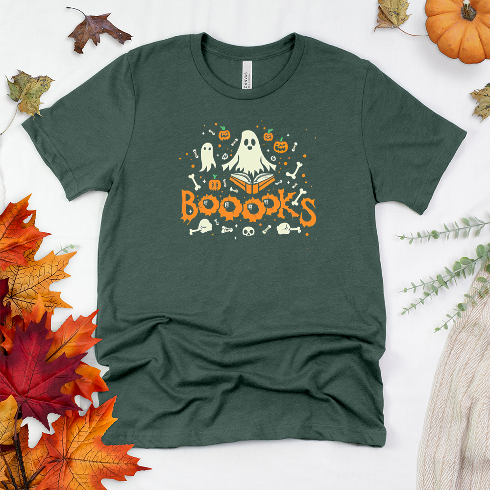 booooks funky font unisex tee