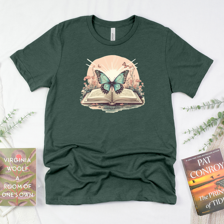 book of butterflies unisex tee