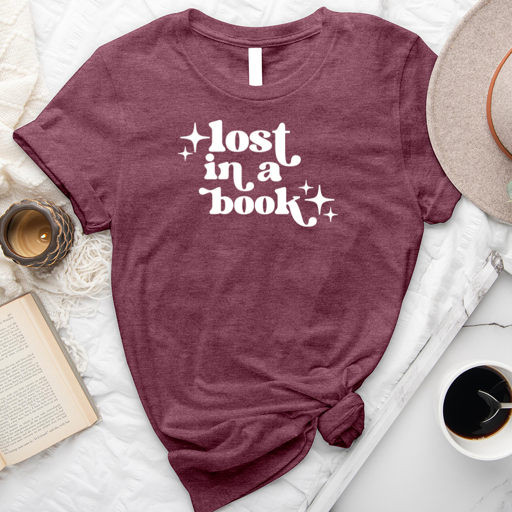 lost in a book unisex tee