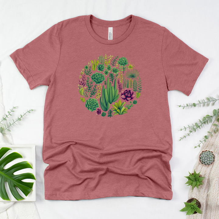 succulent circle unisex tee