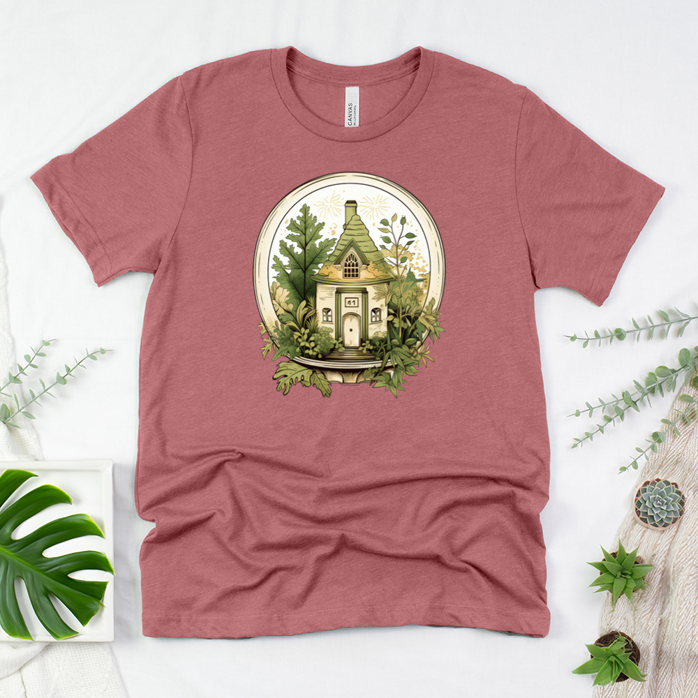 cottage in glass unisex tee