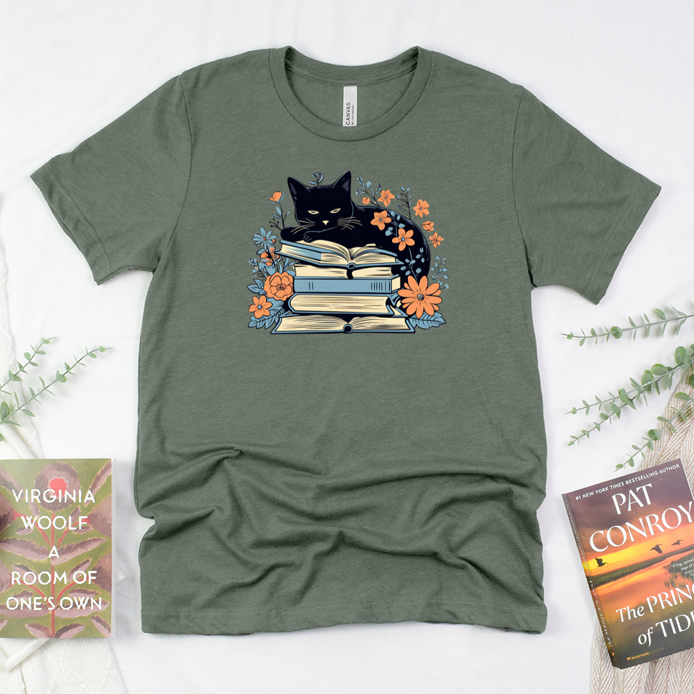 literary feline unisex tee