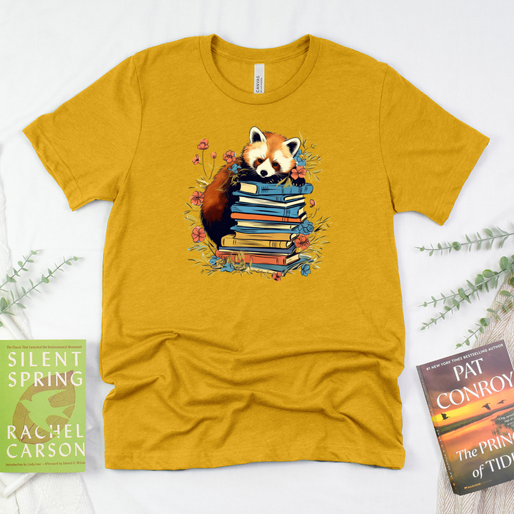 literary red panda unisex tee