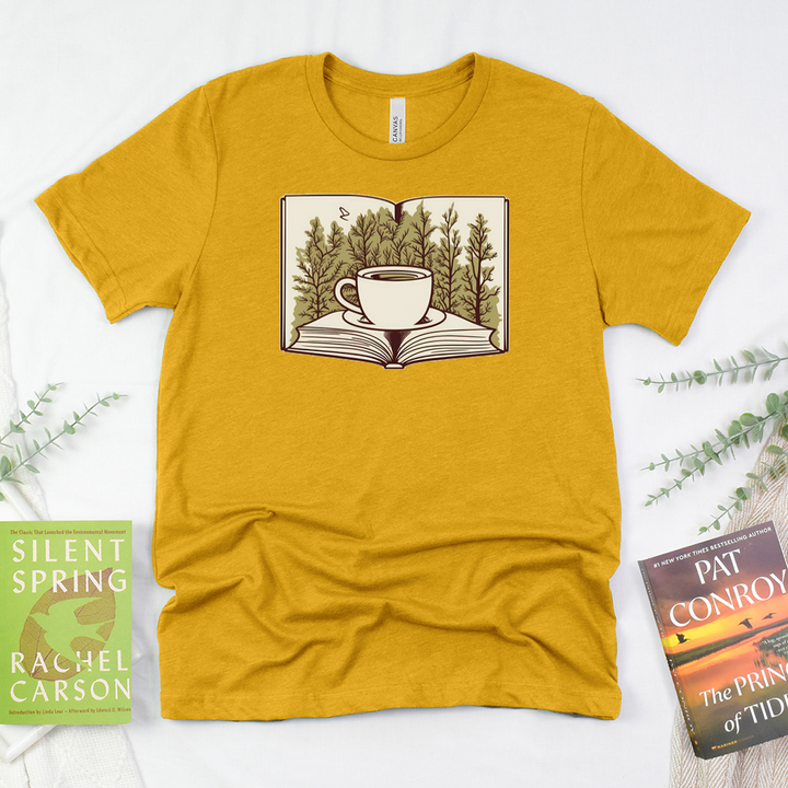 cozy coffee books unisex tee