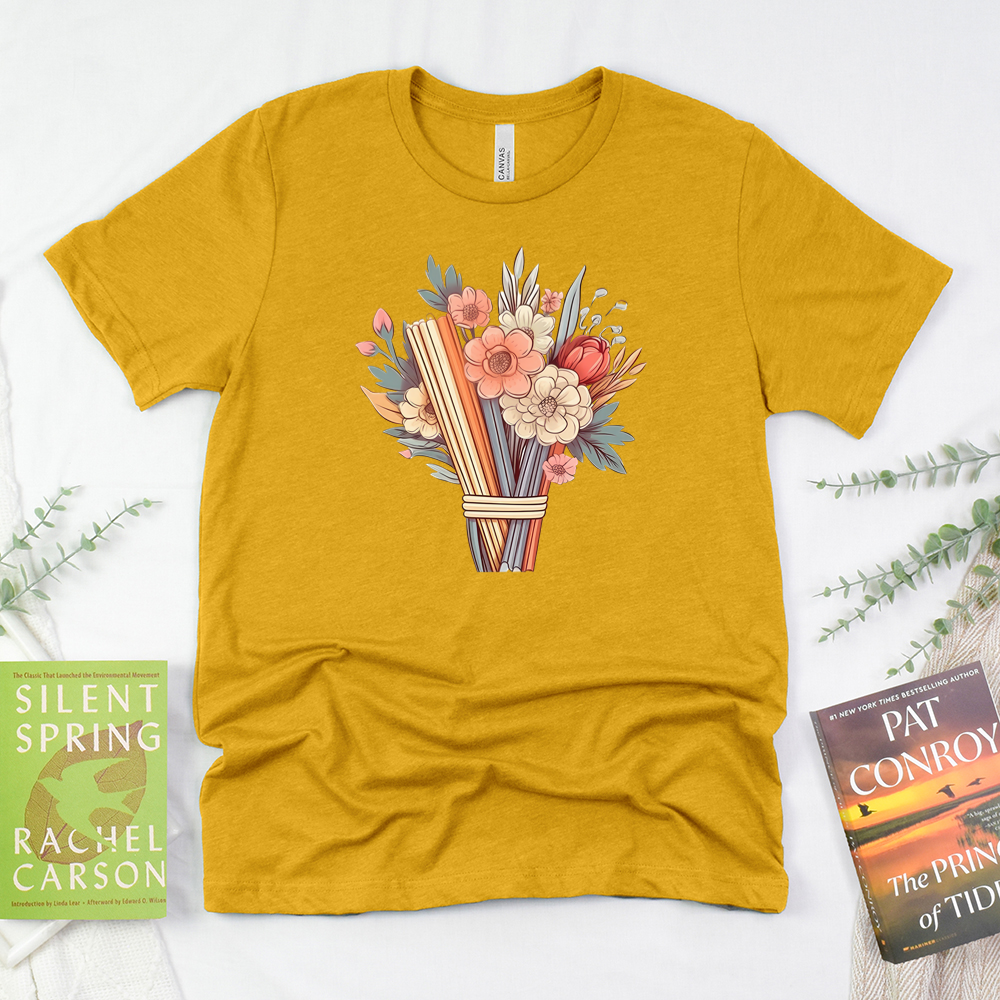 book bouquet unisex tee