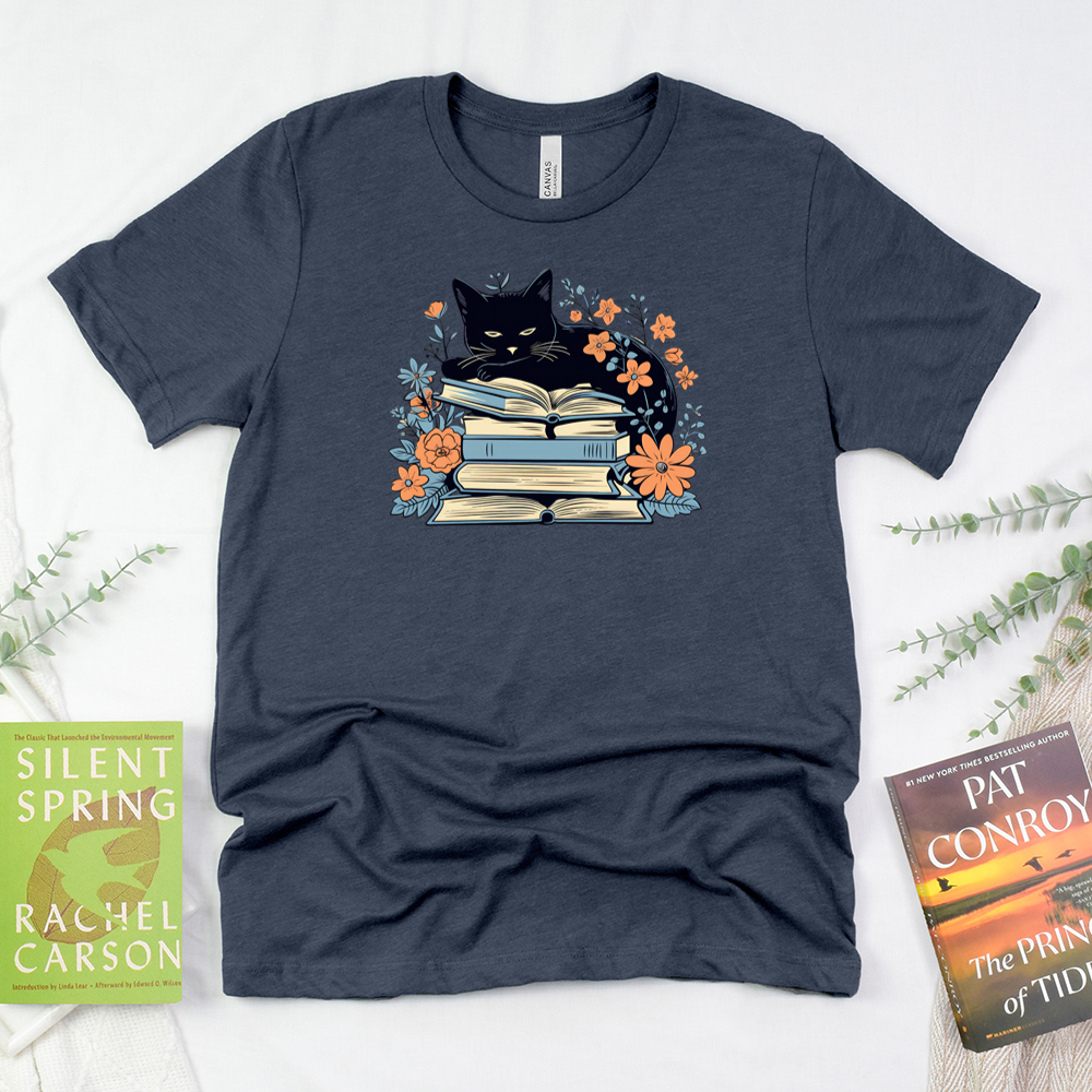 literary feline unisex tee