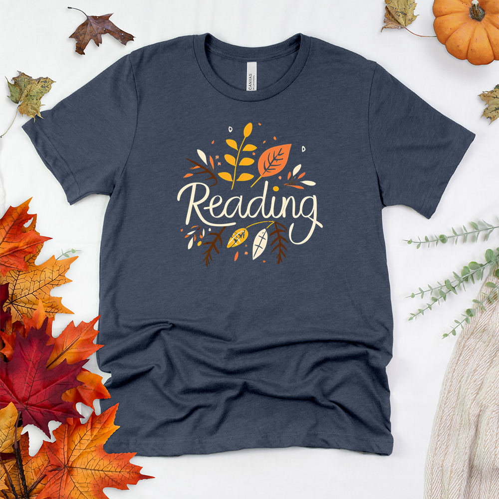 reading fall florals unisex tee
