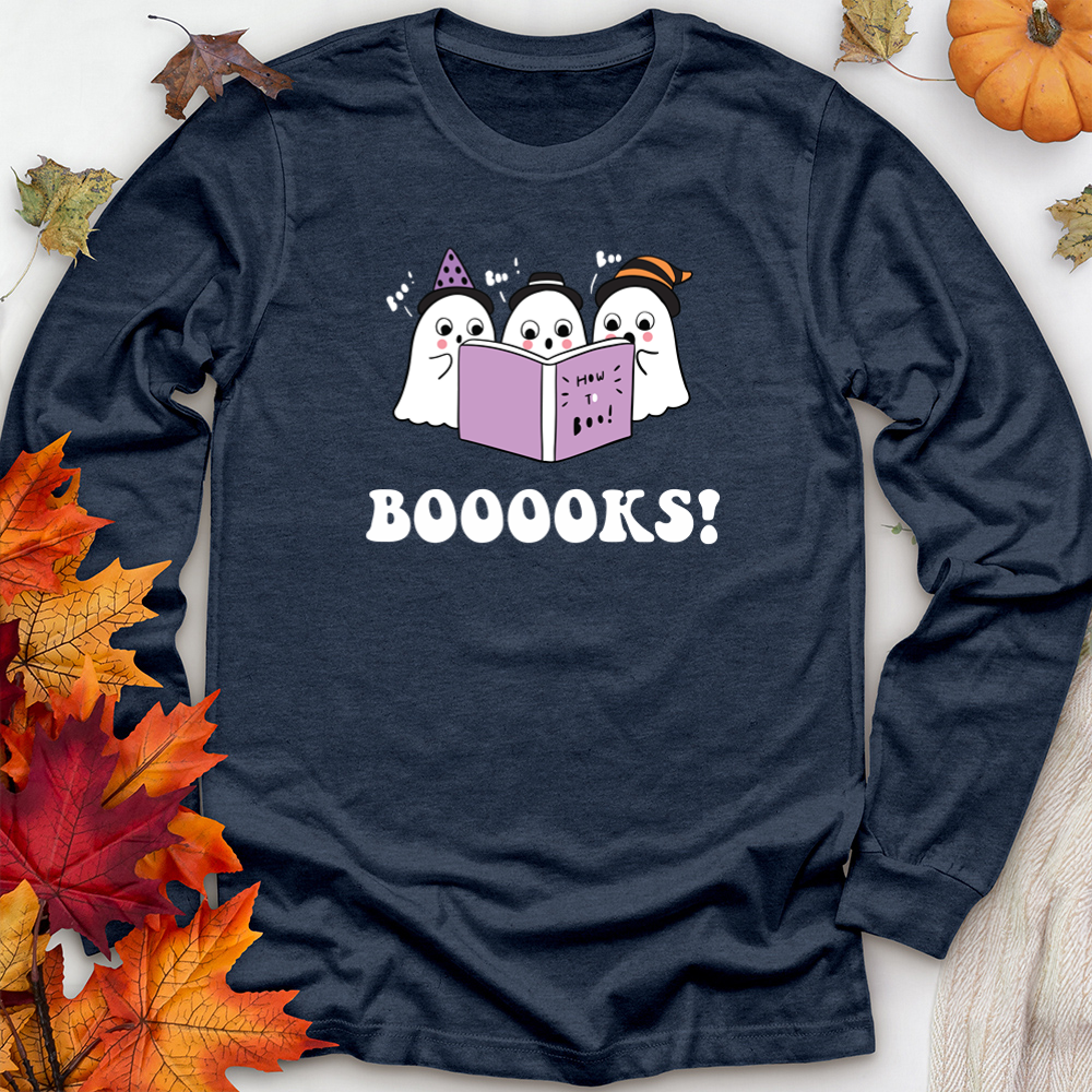 booooks color unisex long sleeve tee