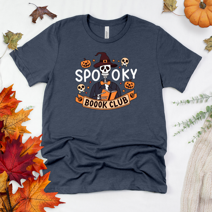 spooky boook club unisex tee