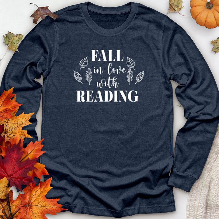 fall in love with reading unisex long sleeve tee