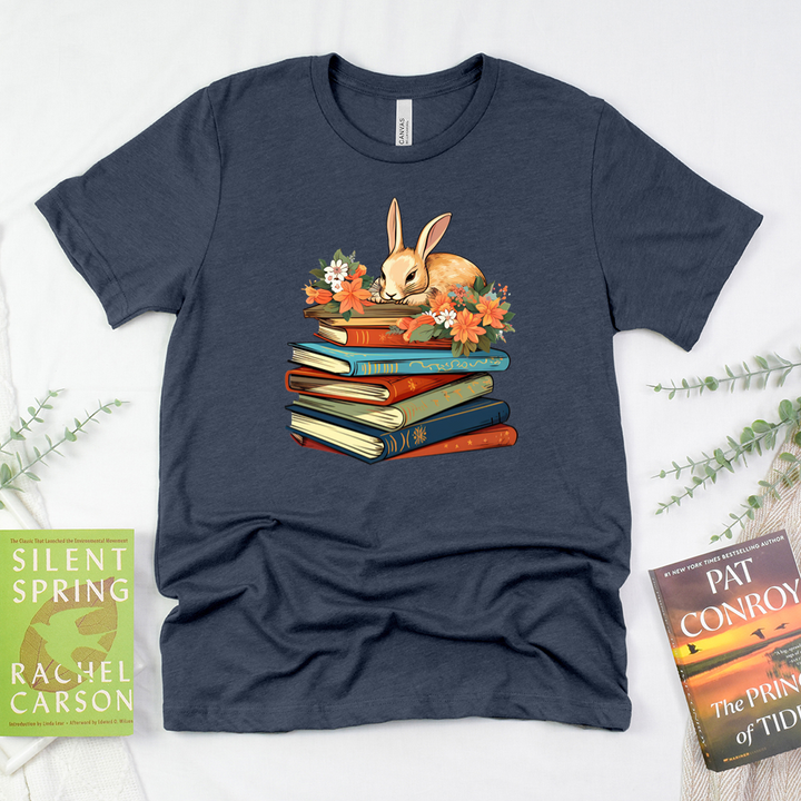 bookish bunny unisex tee