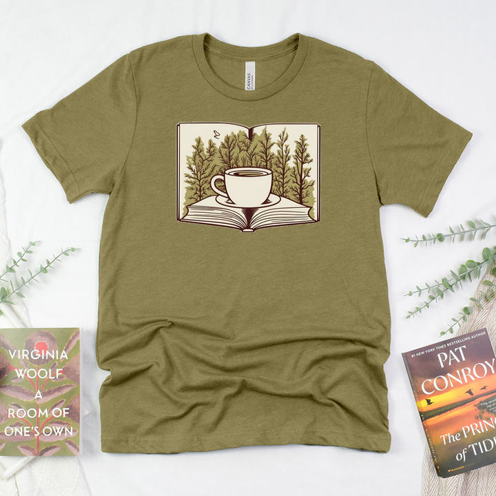 cozy coffee books unisex tee