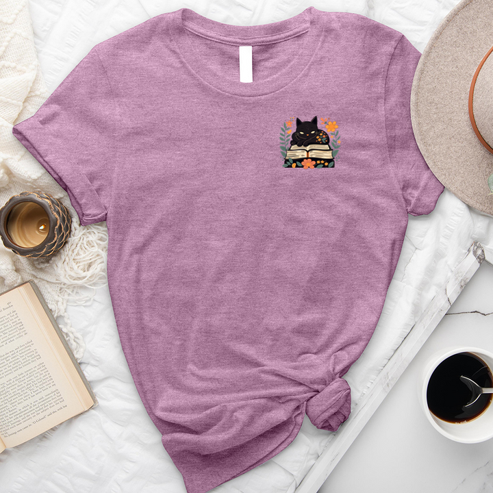pocket cats and chapters unisex tee