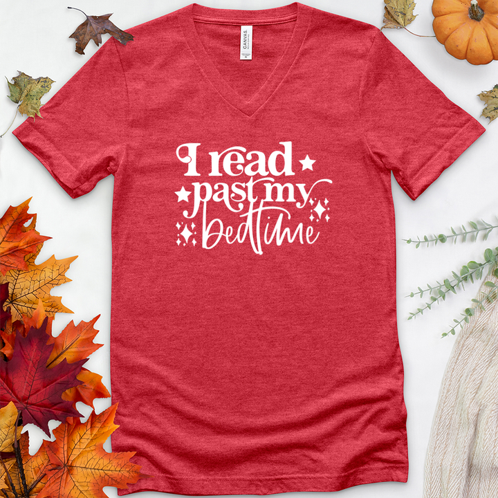 read past my bedtime v-neck tee