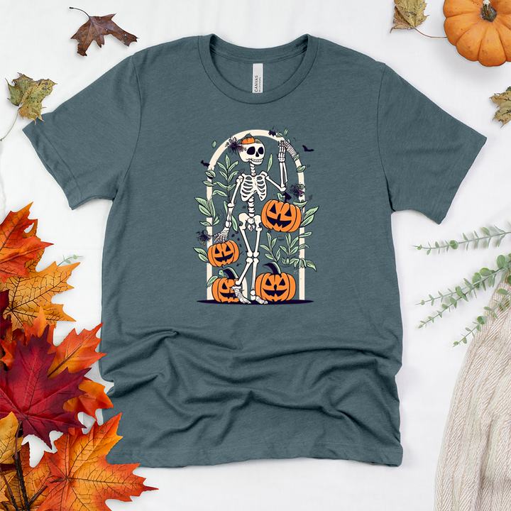 skeleton plant arch unisex tee