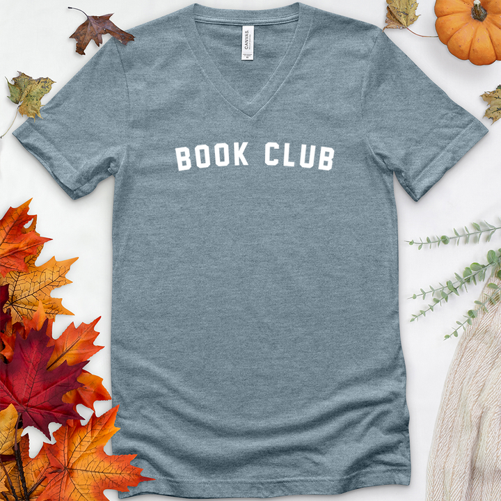 book club v-neck tee