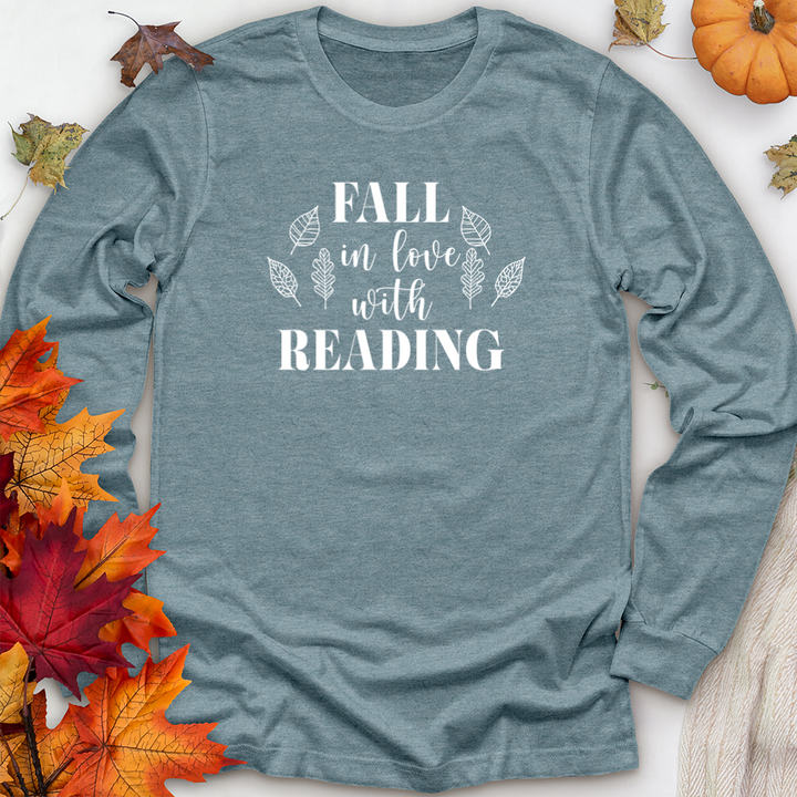 fall in love with reading unisex long sleeve tee