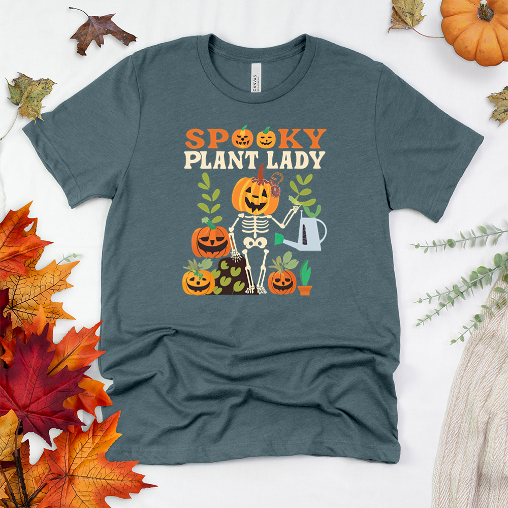 spooky plant lady skeleton unisex tee