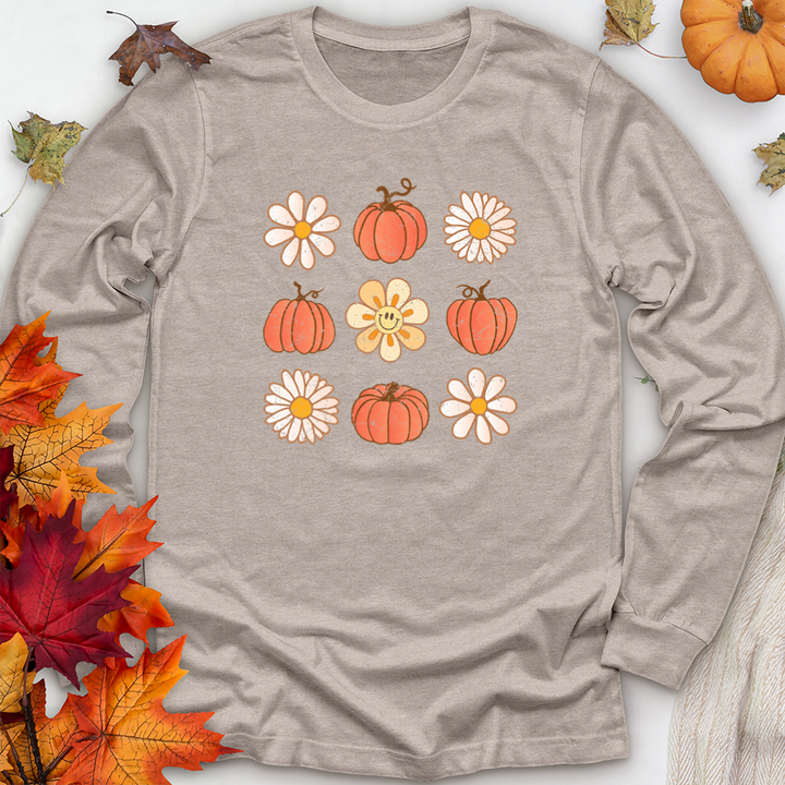 flower pumpkins unisex long sleeve tee