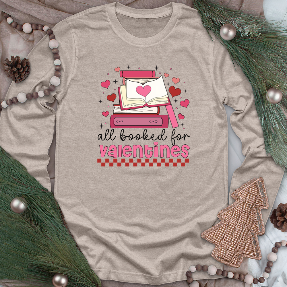 all booked for vday unisex long sleeve tee