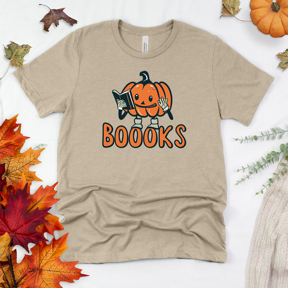 pumpkin boooks unisex tee