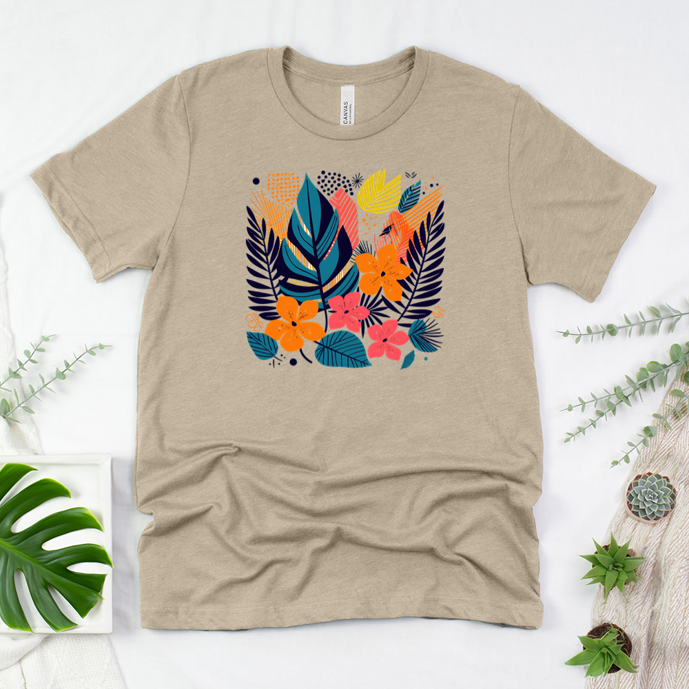 tropical oasis unisex tee