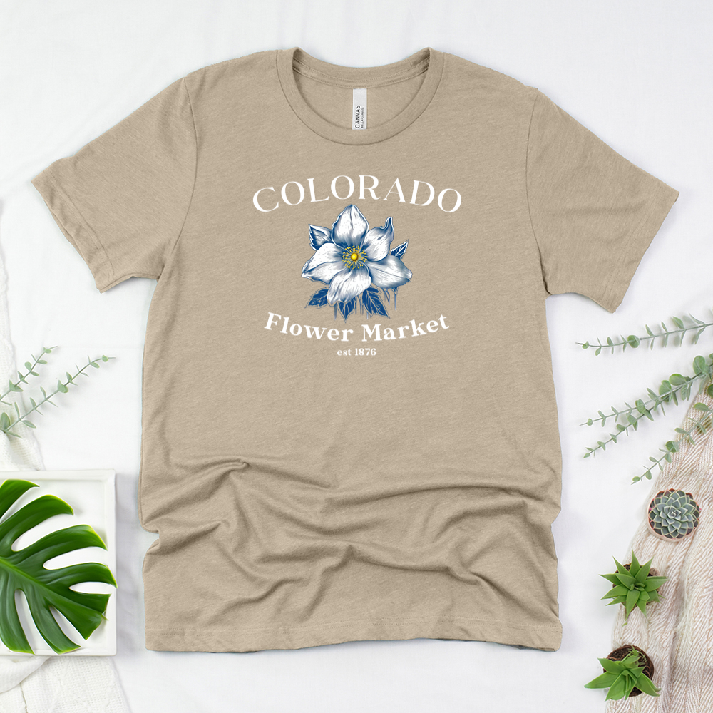 colorado flower market unisex tee