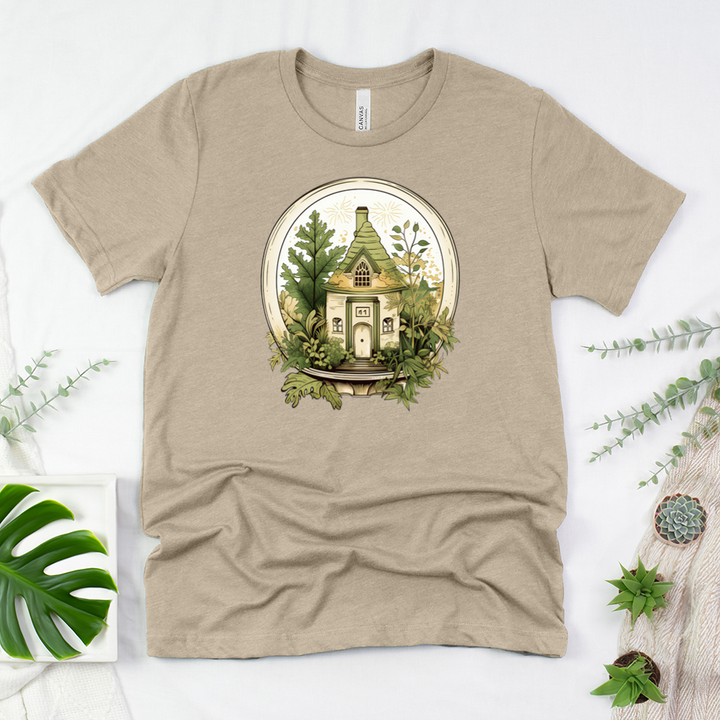 cottage in glass unisex tee