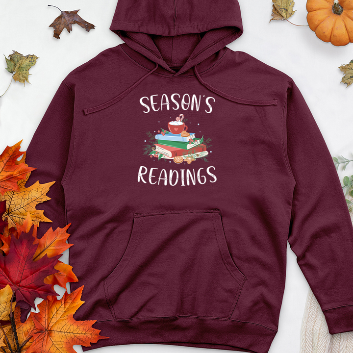 season's readings stack premium hooded sweatshirt